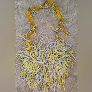 NWOT Handmade African Extra Large Authentic Leather Fringe Bag crossbody